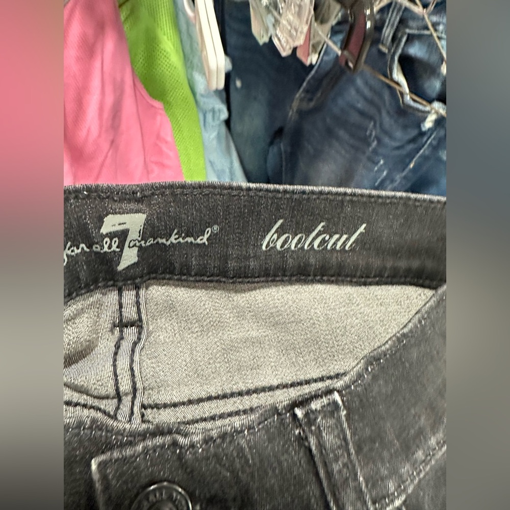7 For All Mankind Bootcut Jeans With Rhinestones - Picture 5 of 8